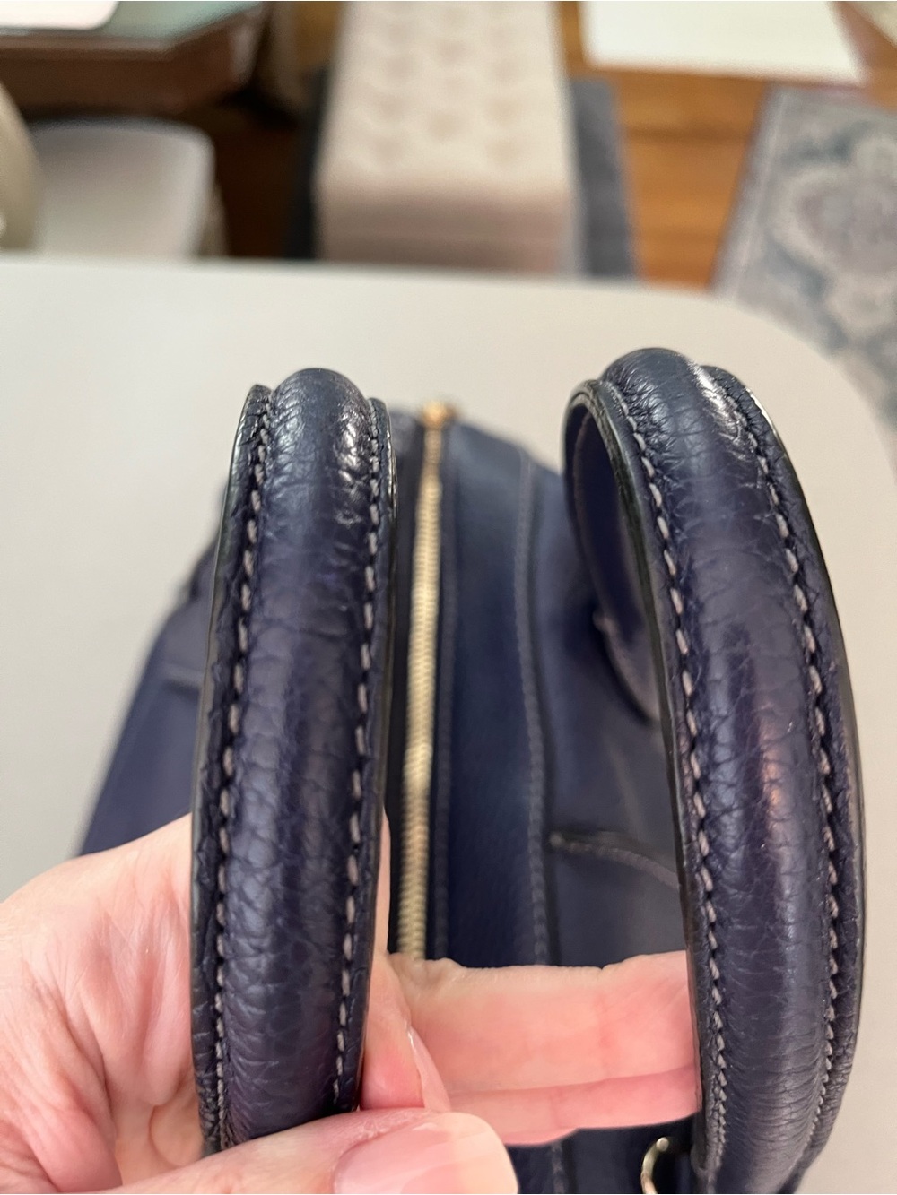 Tod's Blue Leather Handbag - Picture 5 of 15